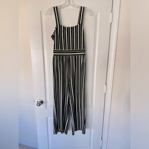 Express Striped Sleeveless Jumpsuit Sz M